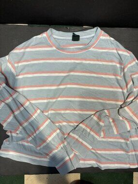 Wild Fable Women’s Pink & White Striped Sweater – Size S, Long Sleeve Knit